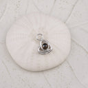 Love You Forever Projection Charm in silver on a shell