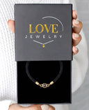 Special Rope Projection Bracelet in gold, presented in a Love Jewelry gift box
