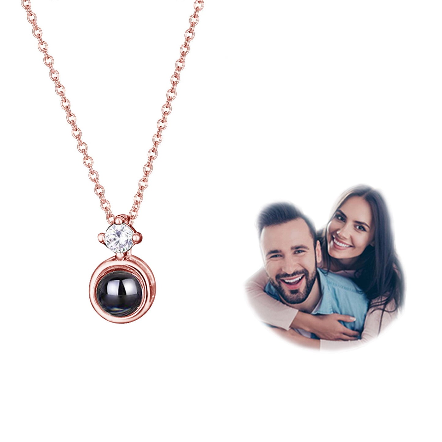 forever in my heart projection necklace