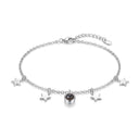 Celestial Stars Projection Bracelet in silver, on a white background