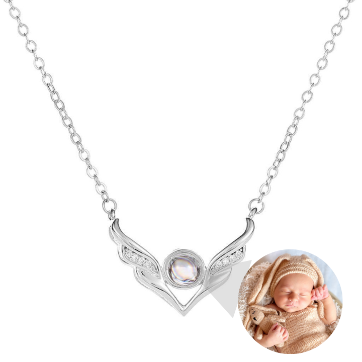 "pure angel wings projection necklace: heavenly style"