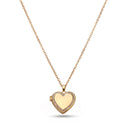 Featured: Sparkling Heart Locket Necklace in gold with zirconia halo, heart locket closed, on a white background
