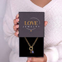 Paperclip Birthstone Projection Necklace