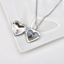 Collar con medallón de foto de corazón 