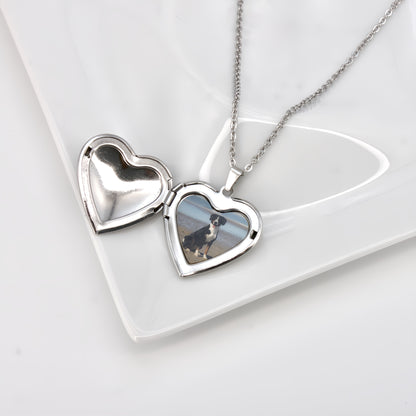 Heart Photo Locket Necklace