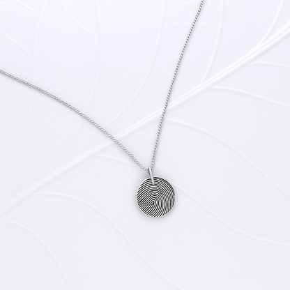 Round Fingerprint Necklace
