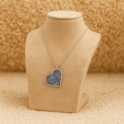 Heart Double Fingerprint Necklace