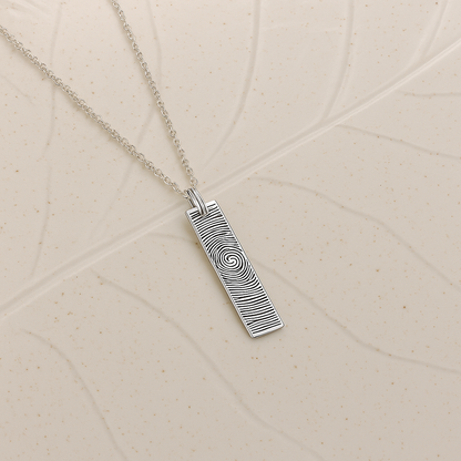 Bar Fingerprint Necklace