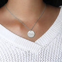 Handwriting Necklace Round Pendant