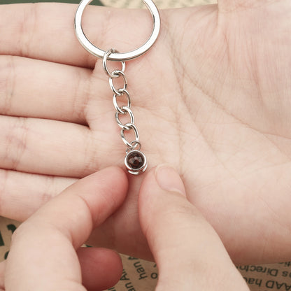 "Minimalist Photo Keychain: A Touch of Sophistication"