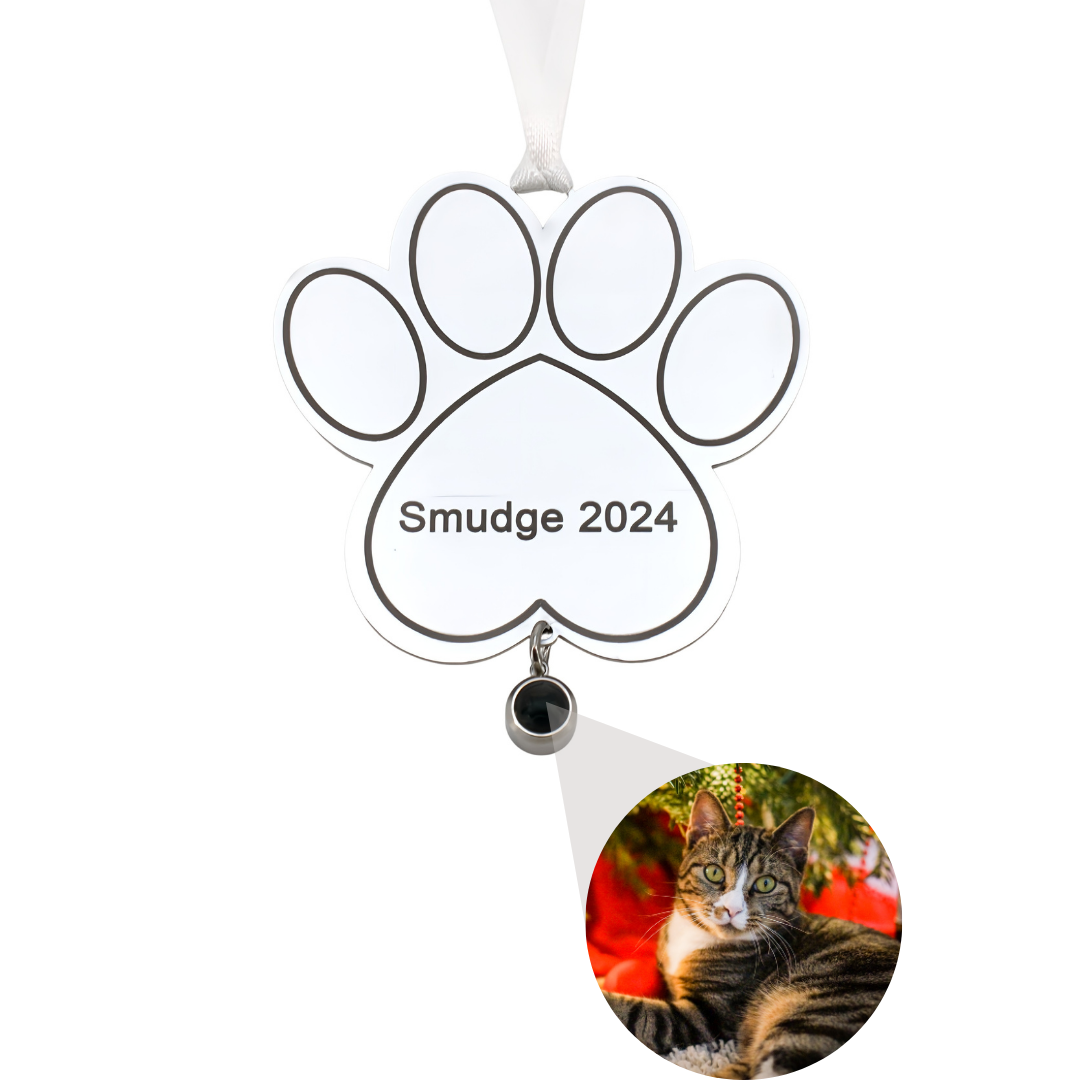 paw projection christmas ornament