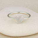 Small Heart Fingerprint Ring