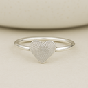 Small Heart Fingerprint Ring