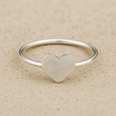 Small Heart Fingerprint Ring