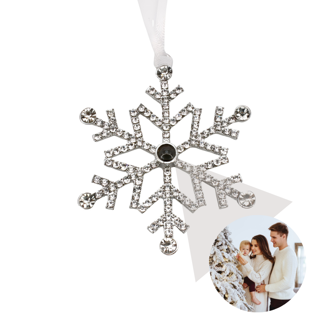 snowflake projection christmas ornament