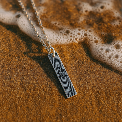 Bar Fingerprint Necklace