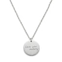 Handwriting Necklace Round Pendant